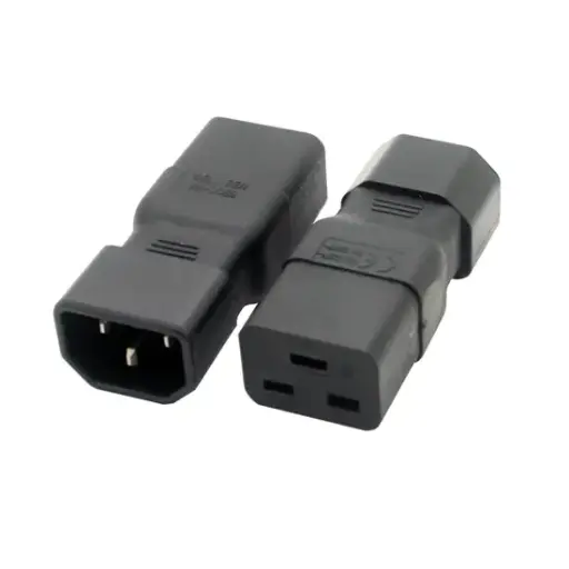 [C14-C19-adapter] C19 to C14 Power Adapter - High-Current IEC Connector Converter